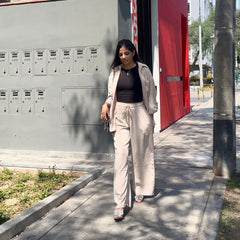 Set Lia Pant y Camison Beige