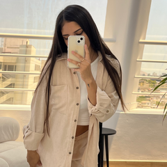 Set Lia Short y Camison Beige