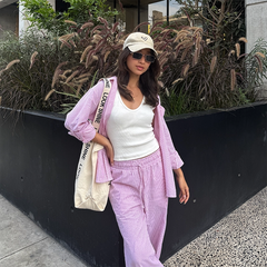 Set Lía Pant y Camisón Rojo