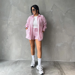 Set Lía Short y Camisón Rojo