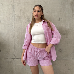 Set Lía Short y Camisón Rojo